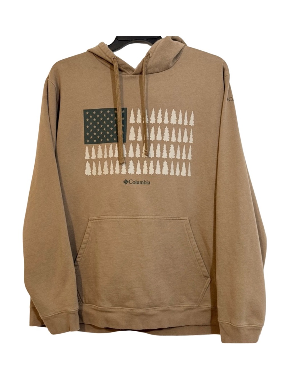 Columbia XXL Hoodie Tree American Flag